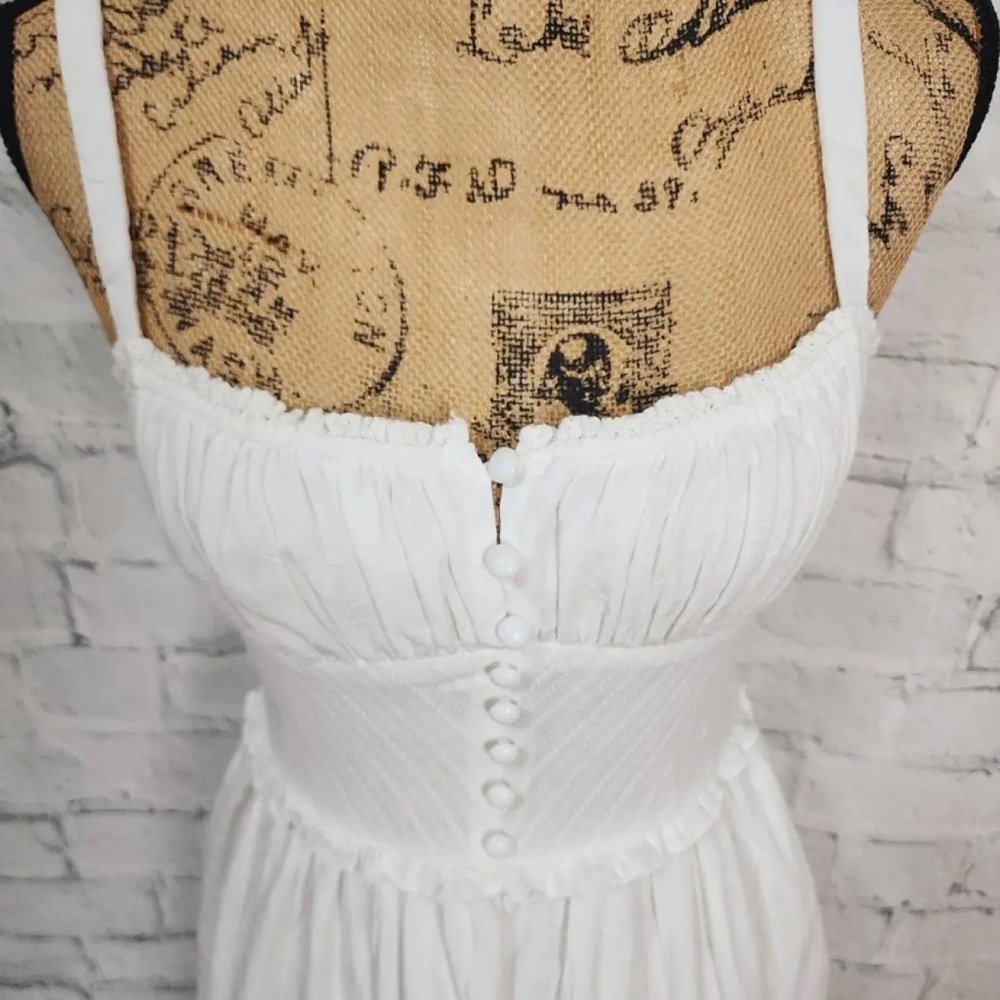 Commense Ruffle Hem Cami Plain Midi Dress - Picture 8 of 16